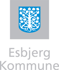 Esbjerg Kommune logo - 2 linjer under - 4 farver